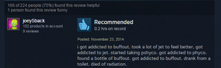 Illustration for article titled Fallout 3, As Told By Steam Reviews